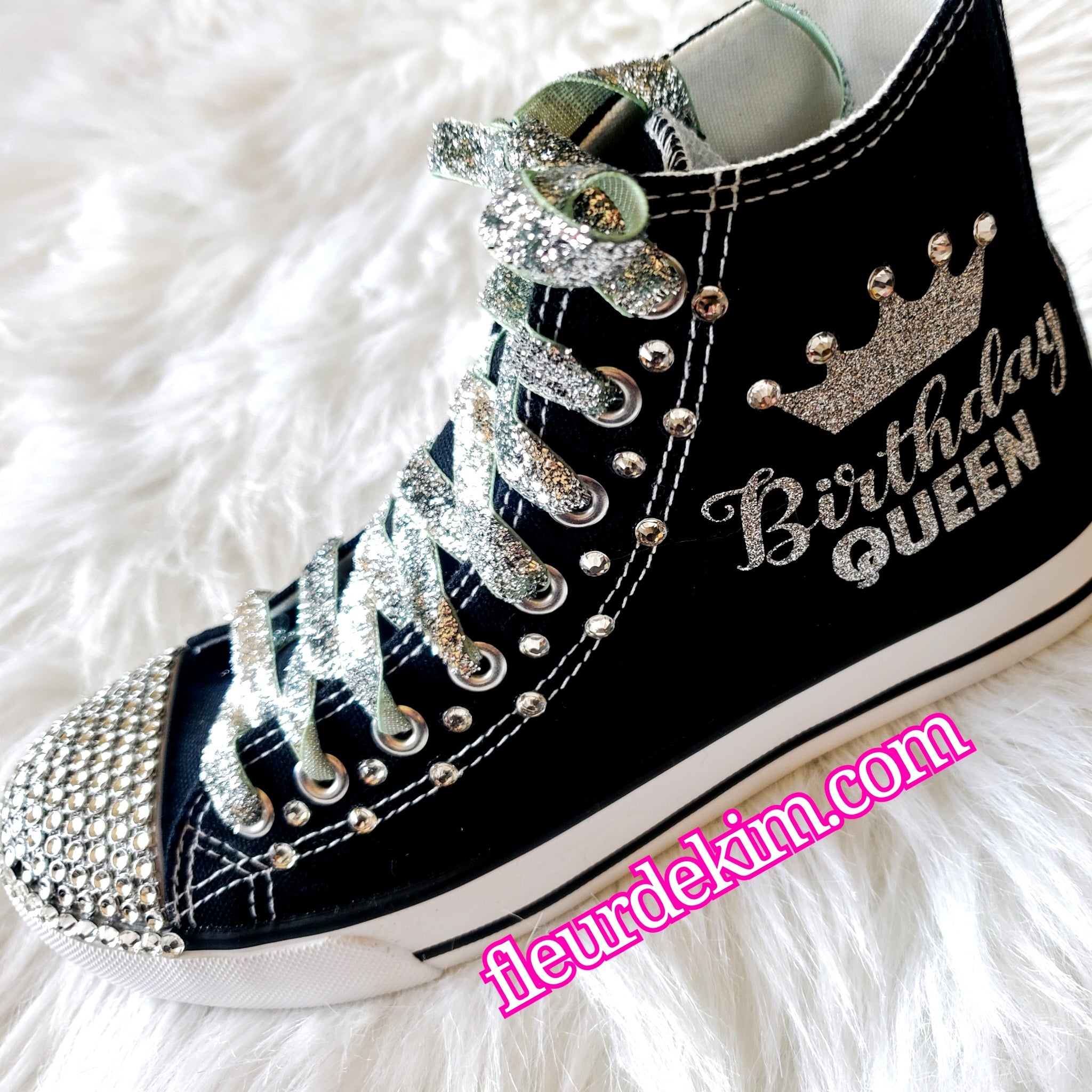 Birthday Queen high top tennis shoes