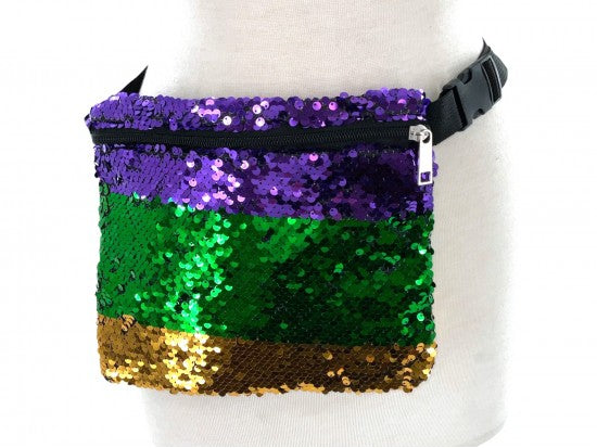 Sequin large Mardi fanny pack