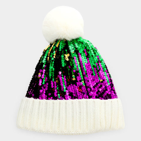 Sequin Mardi beanie