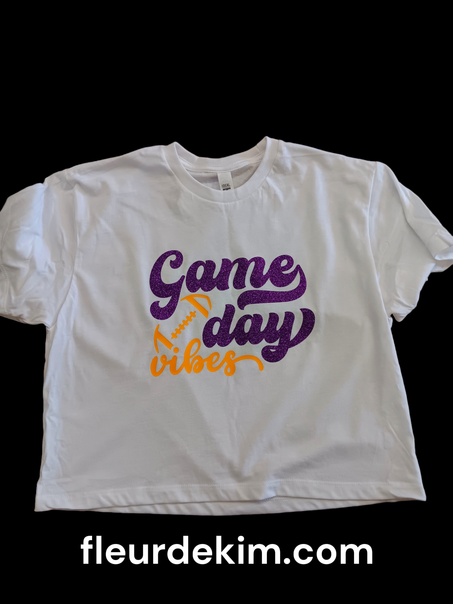 Game Day Crop purple/yellow