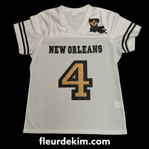 4 Bling Jersey white w/ 2 colors