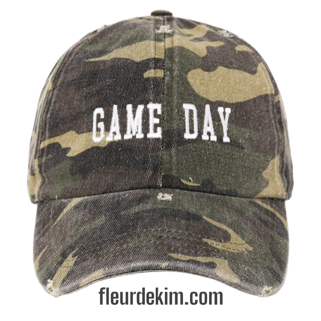 Camo game day cap