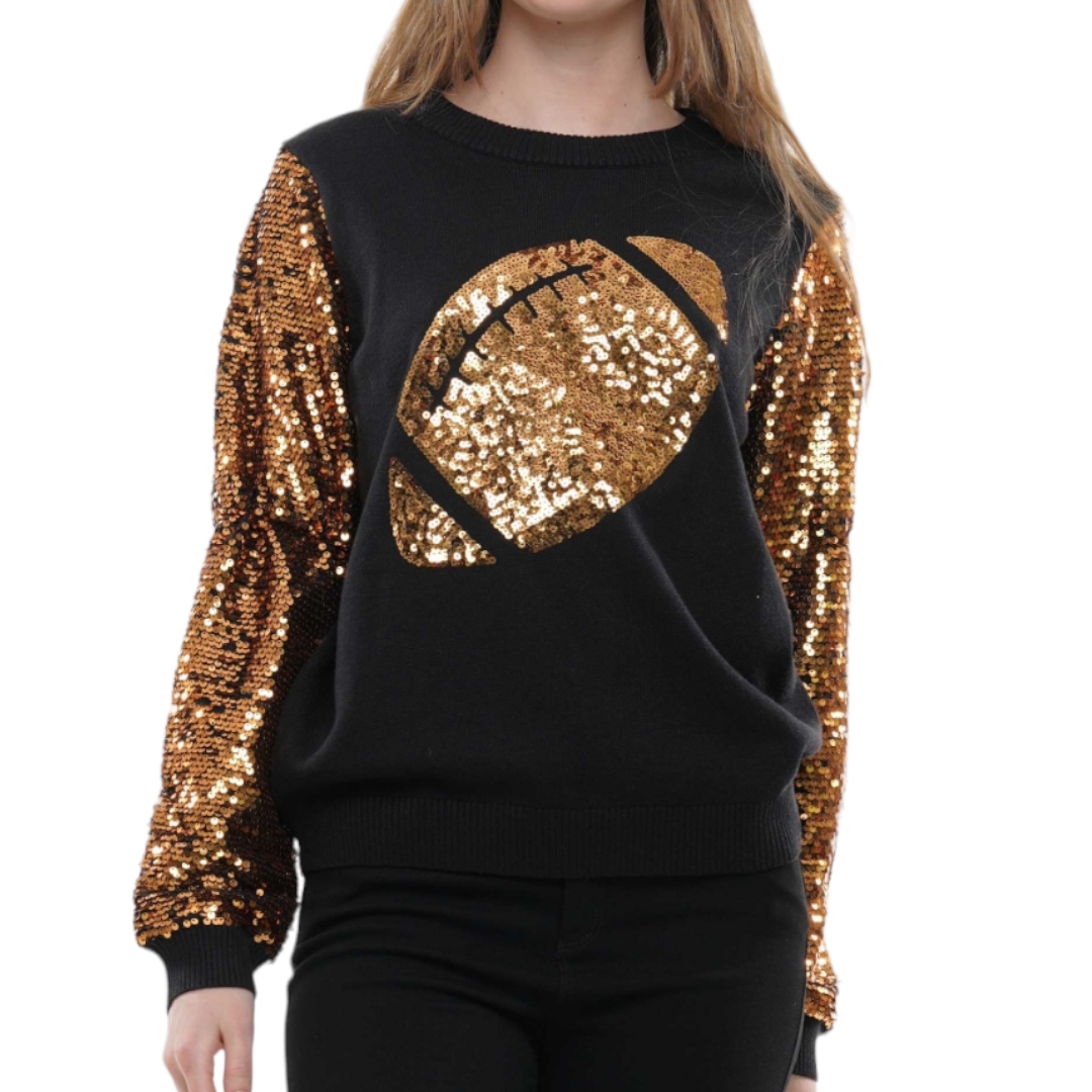 Football sequin sweater