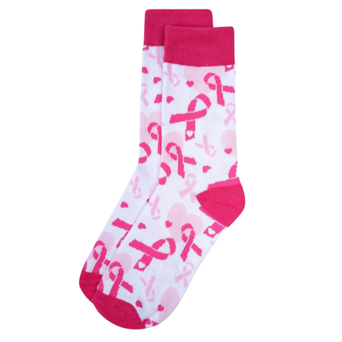 Pink ribbon socks