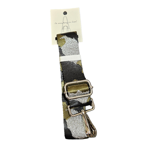 Camo and silver purse strap