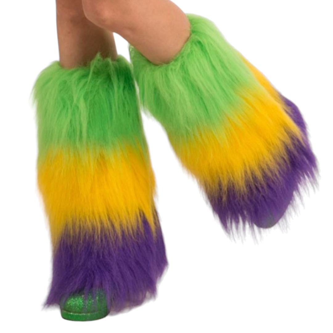 mardi gras leg warmers plus size