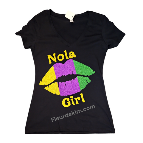 Nola Girl lips Mardi Gras