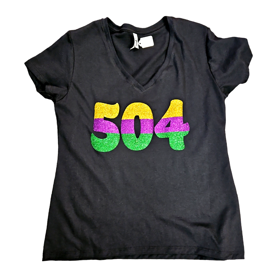 504 Glitter Mardi Gras shirt