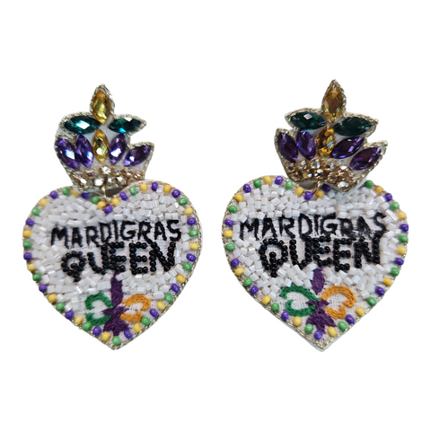 Mardi Gras Queen earrings