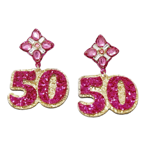 50 Birthday earrings