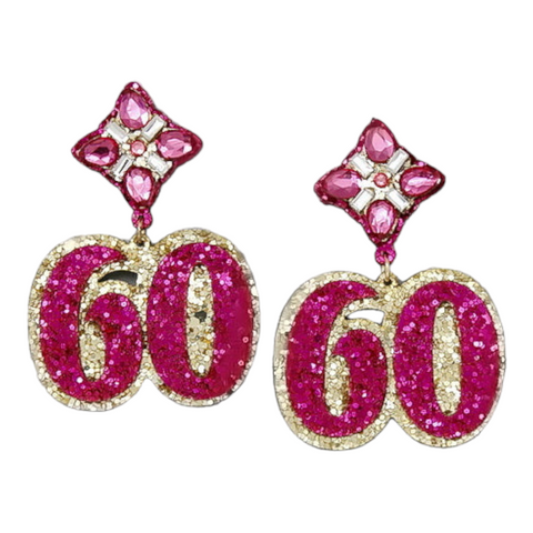 60 Birthday earrings