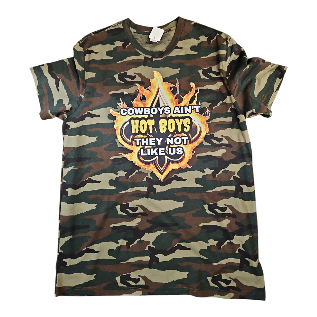 Cowboys Ain't HOT Boys camo crew