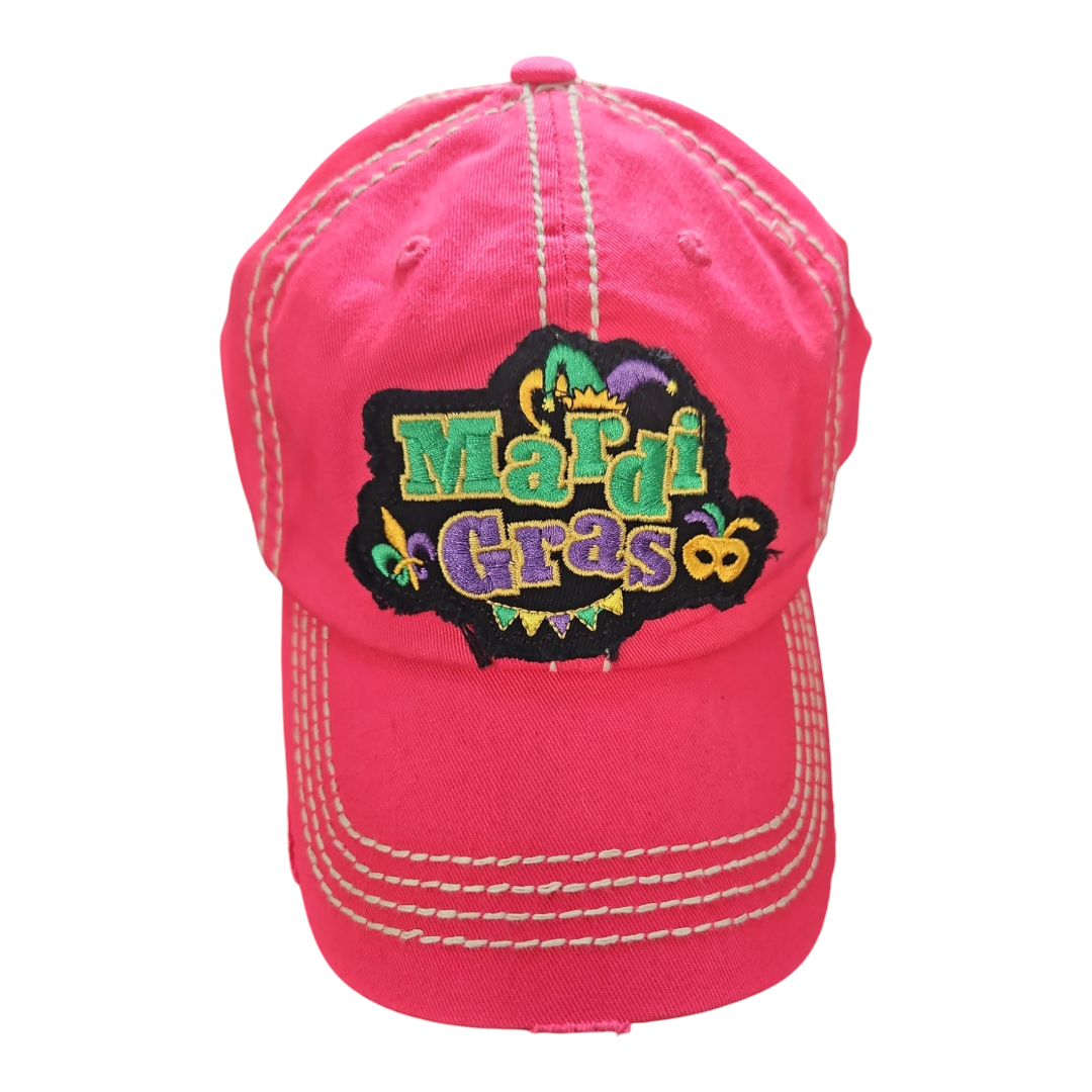 Mardi Gras pink cap