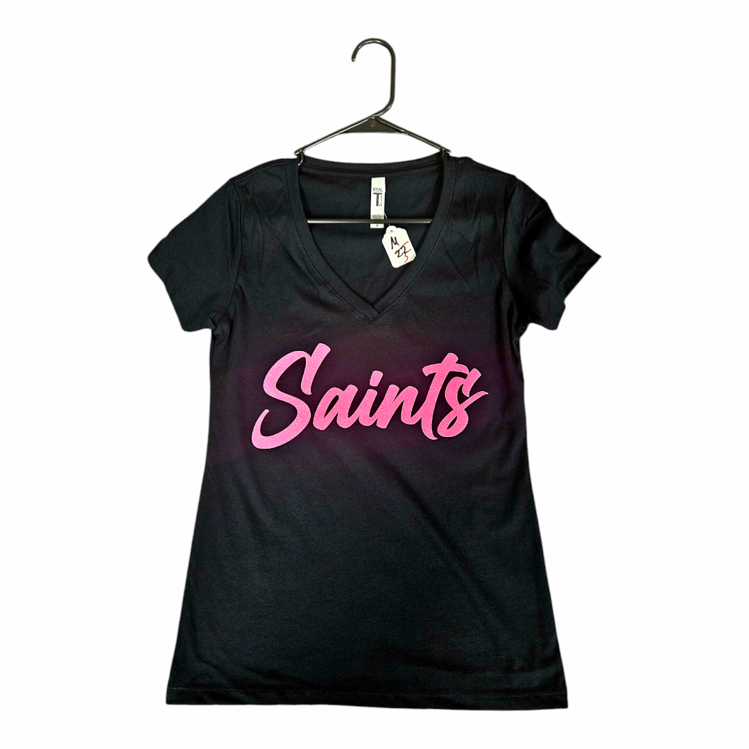 Pink design SAINTS vneck