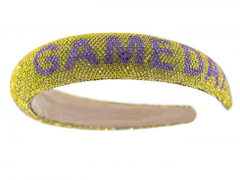 Purple and Gold Game Day bling headband