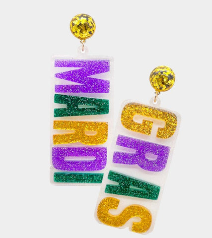 Mardi Gras earrings