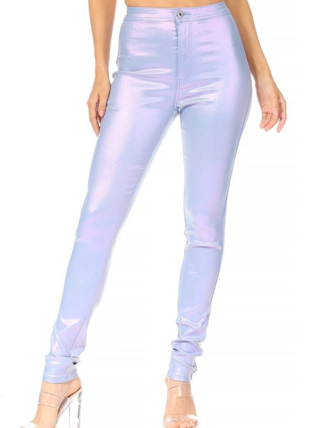 Lavender metallic jeans (stretchy)