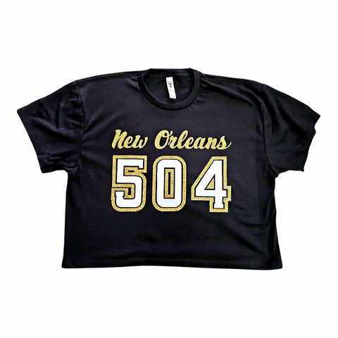 504 sparkly Crop tshirt