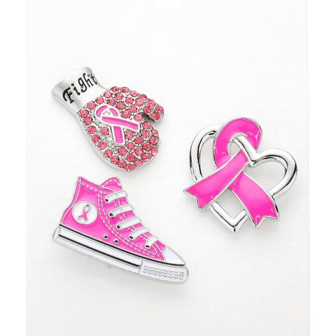 Pink ribbon brooch