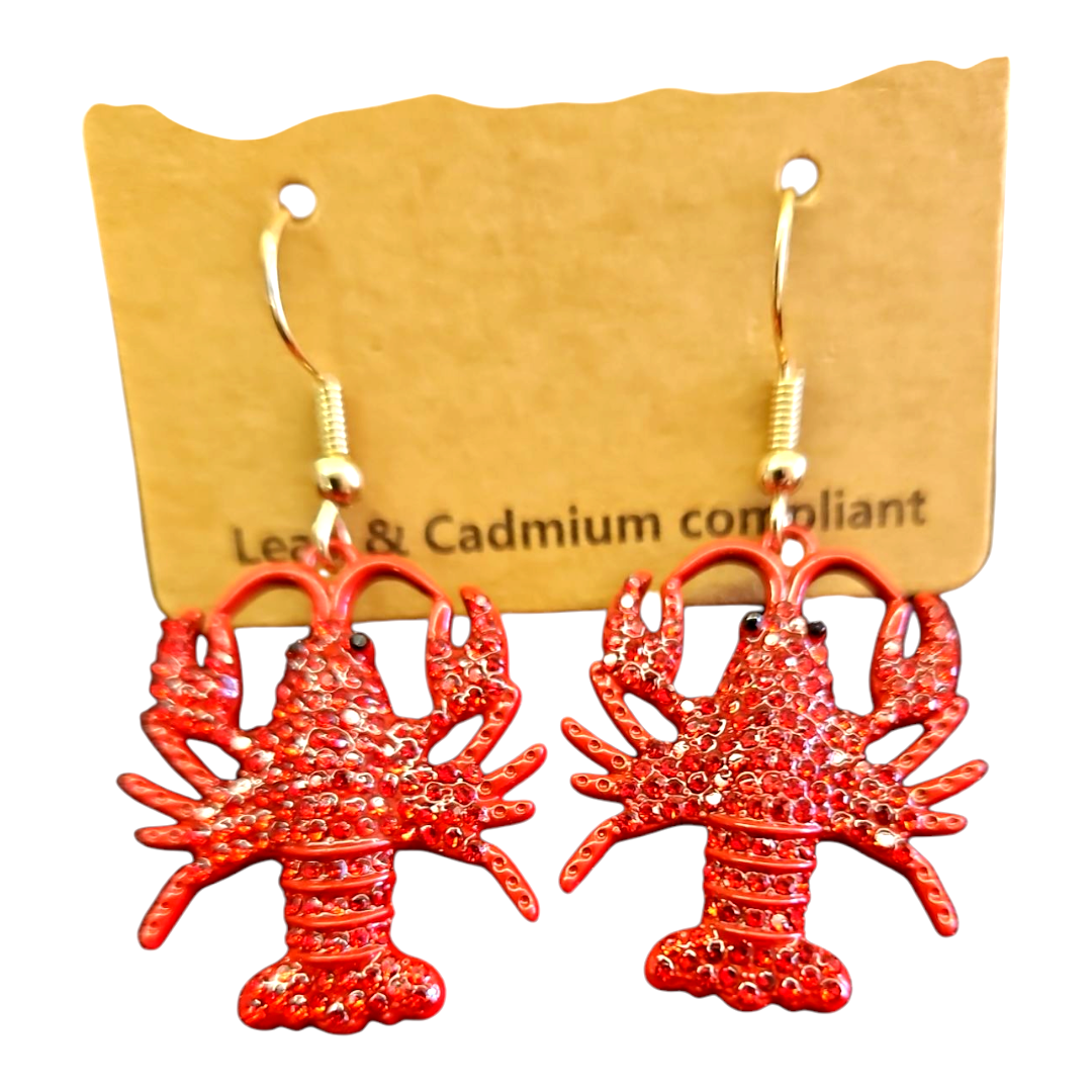 Sparkly Crawfish earrings