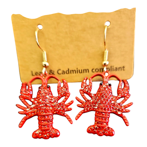 Sparkly Crawfish earrings
