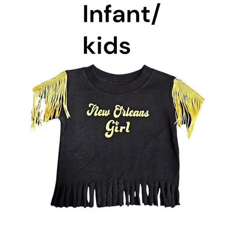 Infant/kids fringe shirt