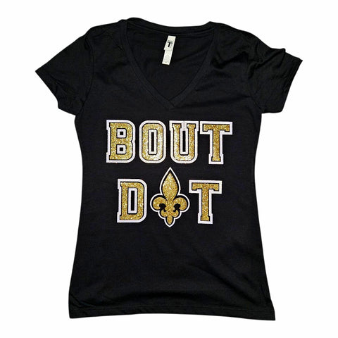 Bout Dat (sparkly) tshirt black
