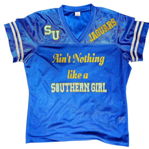 Jaguars sparkly jersey (runs small; order a size up)