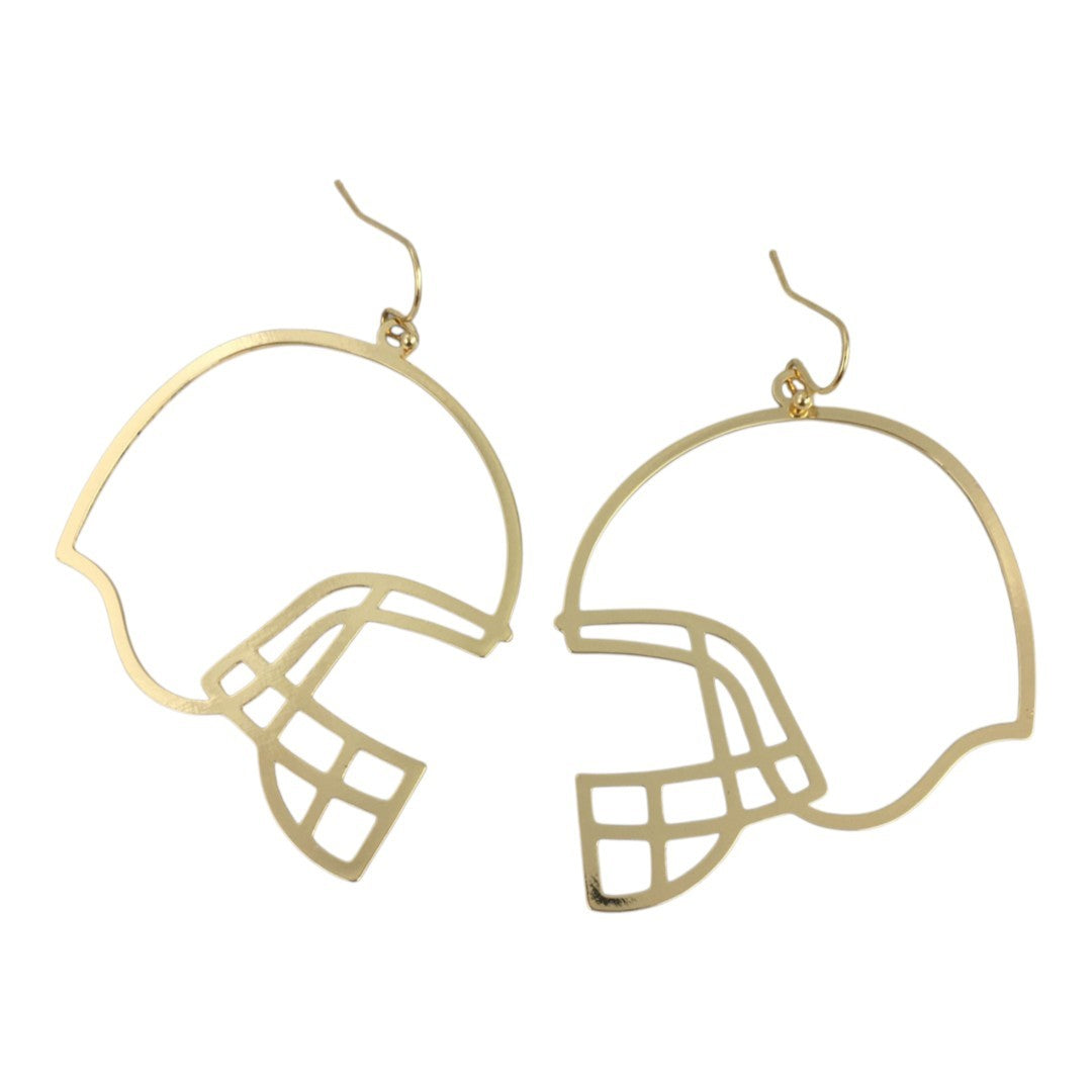 Large helmet earrings