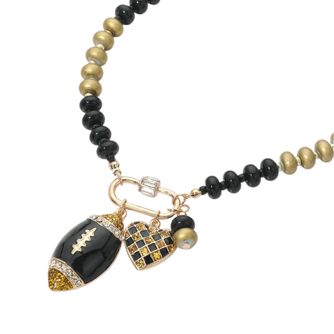 Football charm necklace