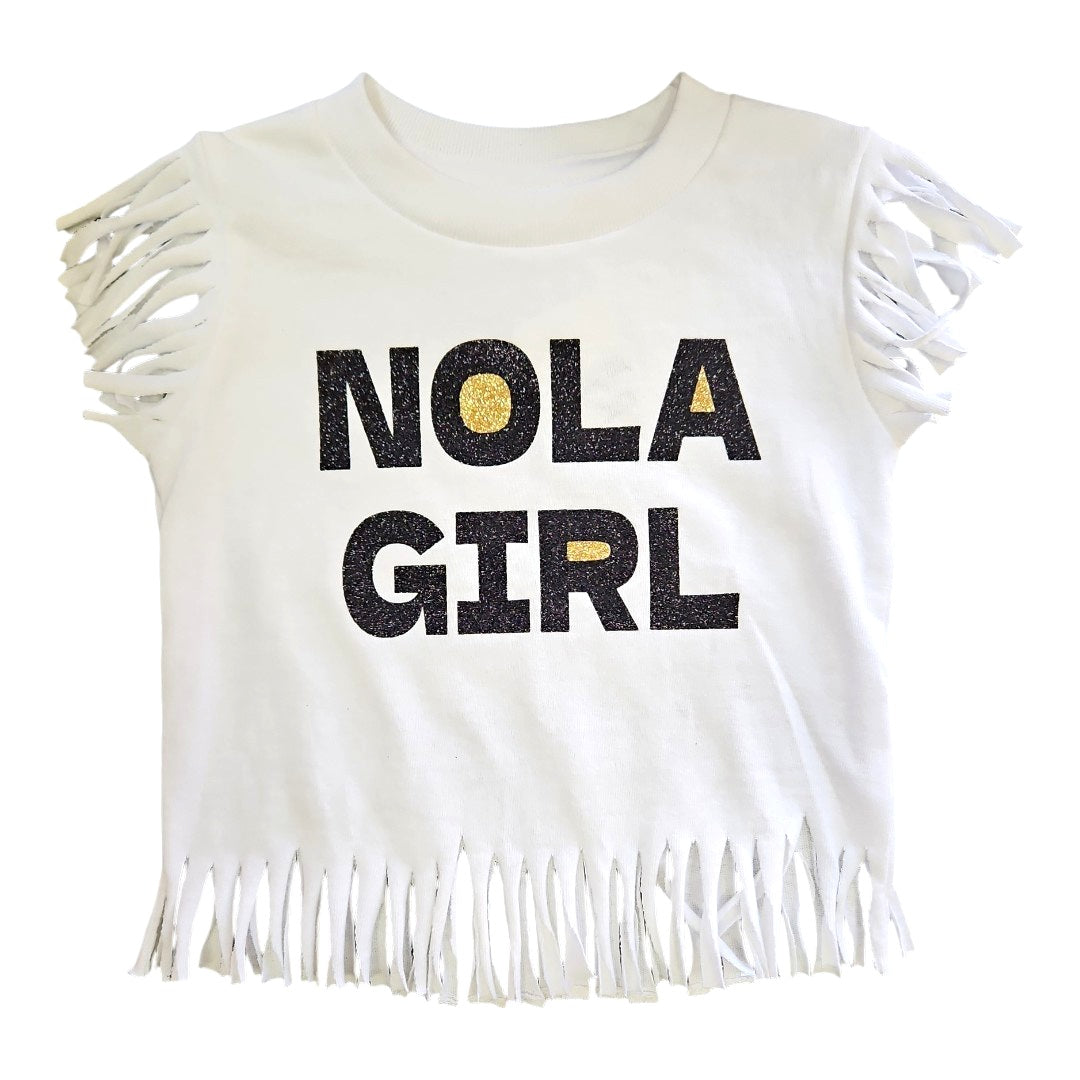 Nola Girl shredded shirt infant/kids
