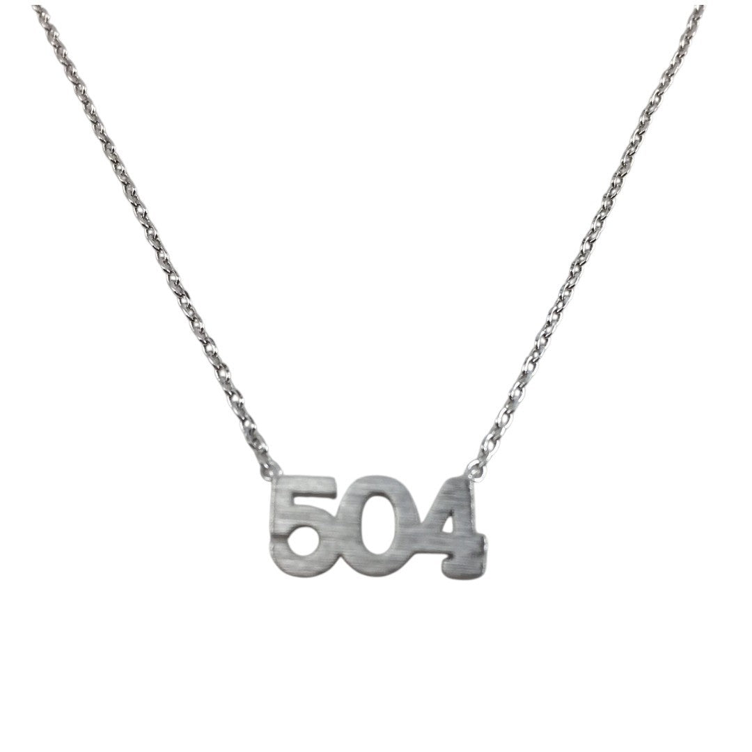 504 necklace silvertone
