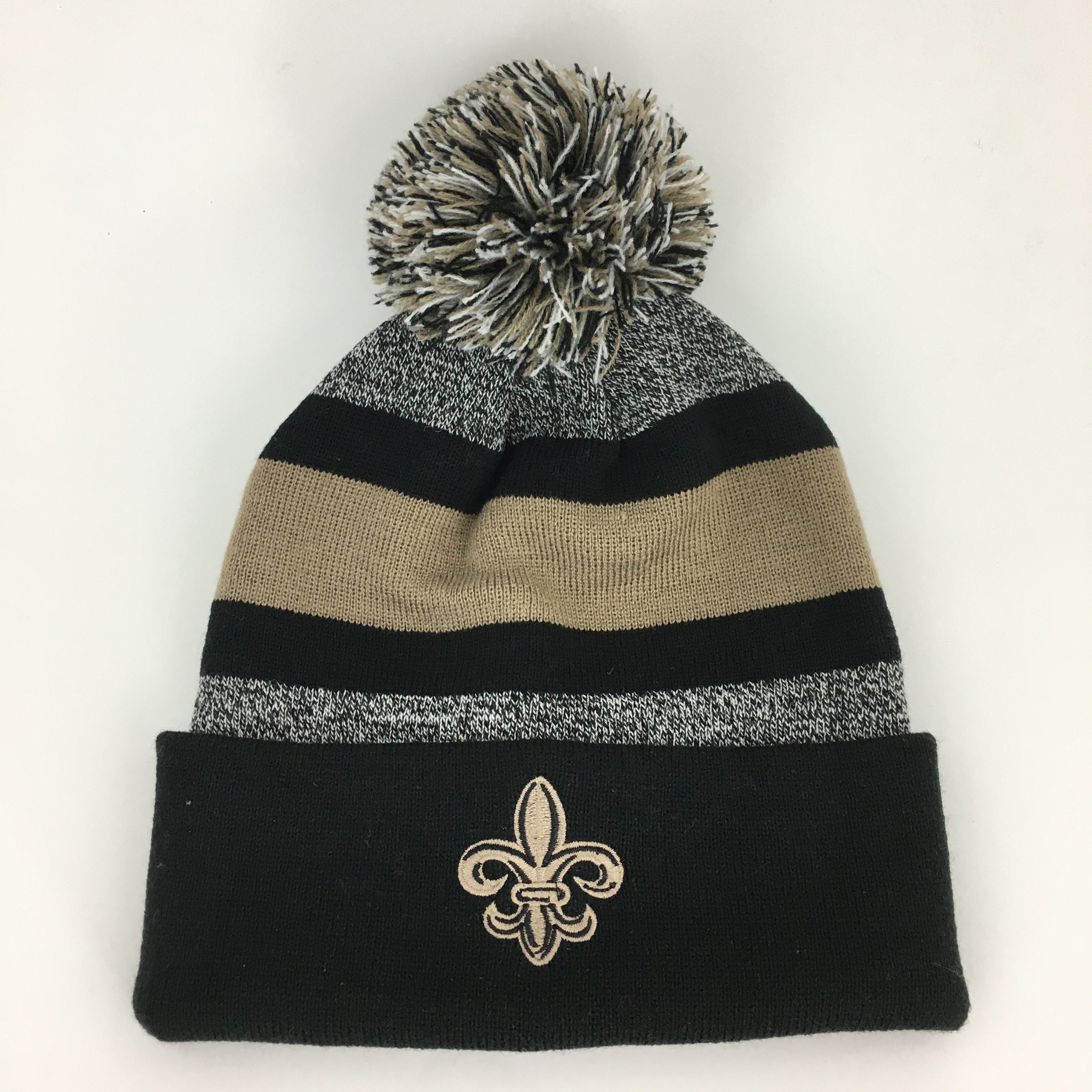Knit fleur de lis beanie