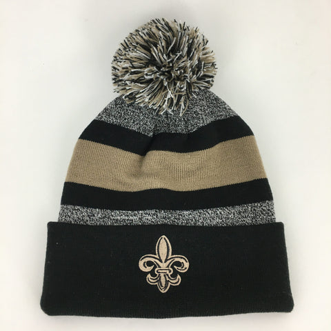 Knit fleur de lis beanie
