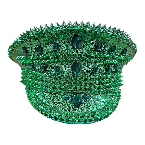 Green captain hat