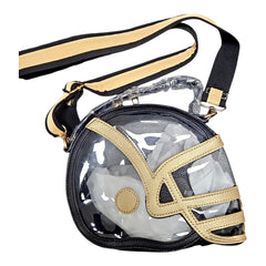 Black and gold helmet clear bag (has wide black n gold strap)