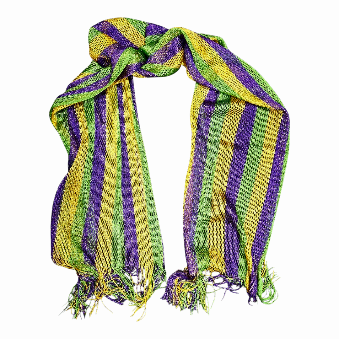 Mardi Gras mesh scarf