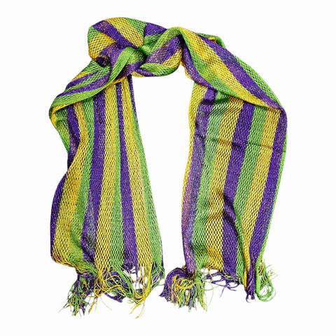 Mardi Gras mesh scarf