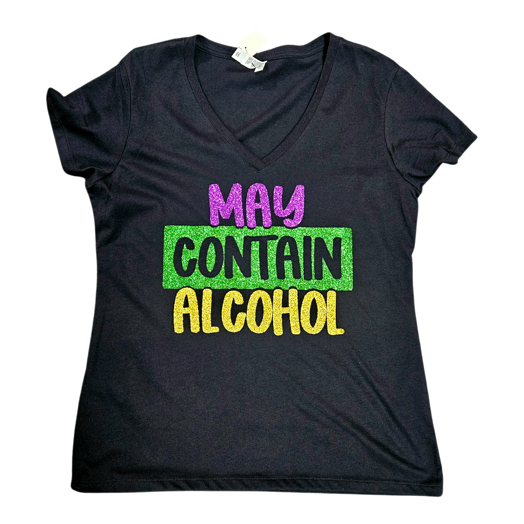 May Contain Alcohol tshirt black