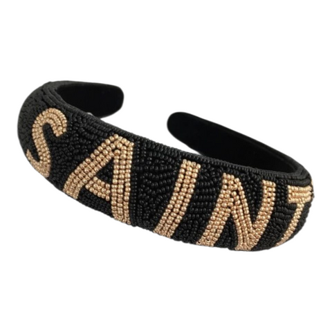 Saints beaded Headband