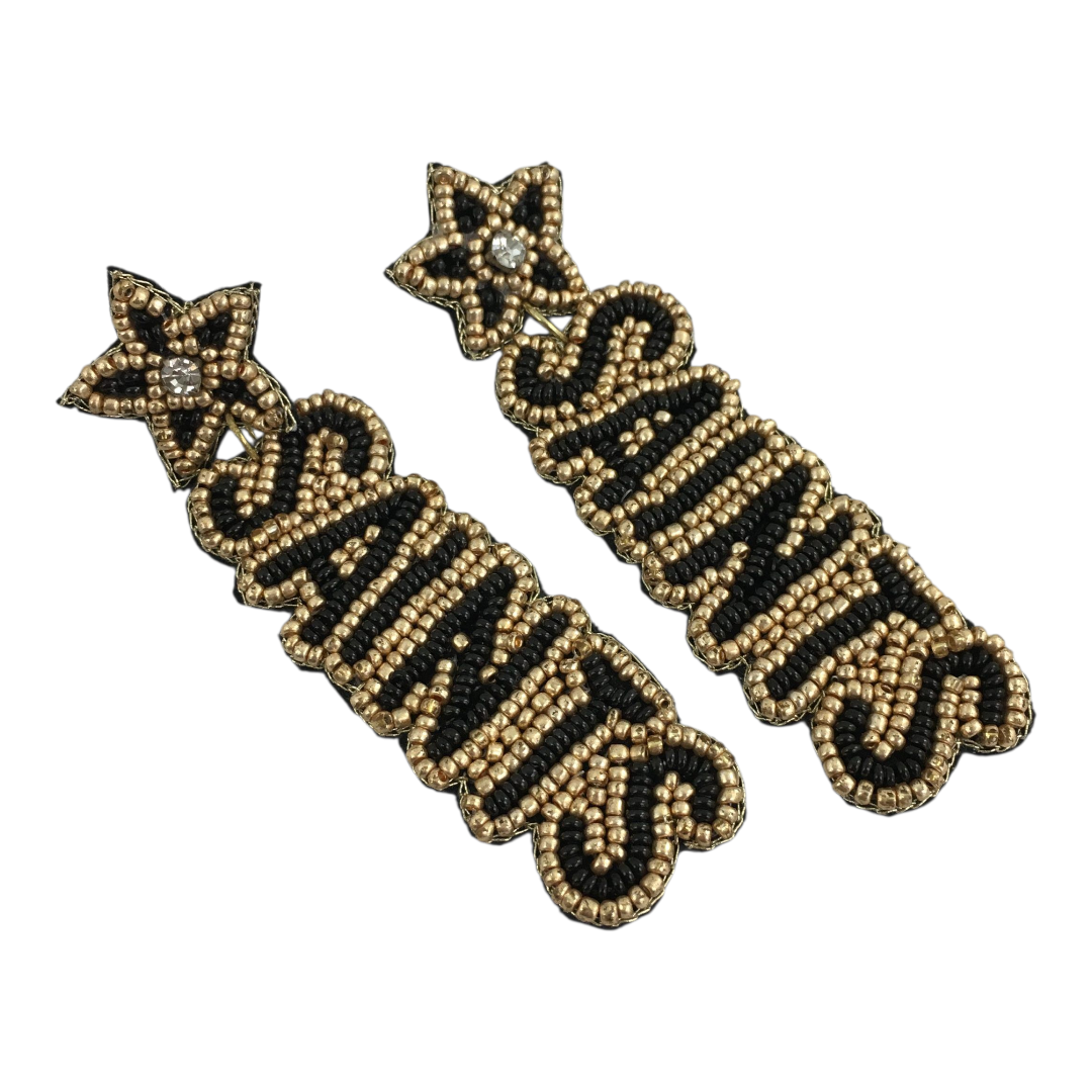 Saints beaded earrings