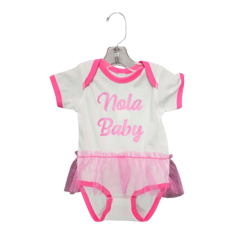 Nola Girl pink ruffle bodysuit