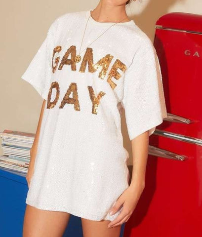 Sequin Game Day tunic (plus size)