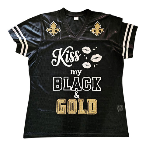Kiss my black & gold jersey (see description)