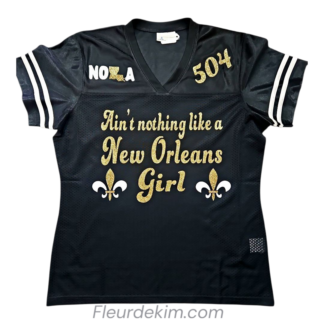 Ain't nothing like a Nola Girl sparkly jersey (order a size up)