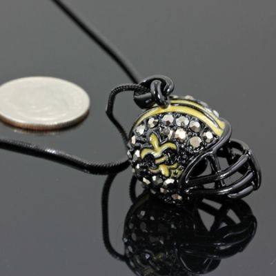 black helmet necklace