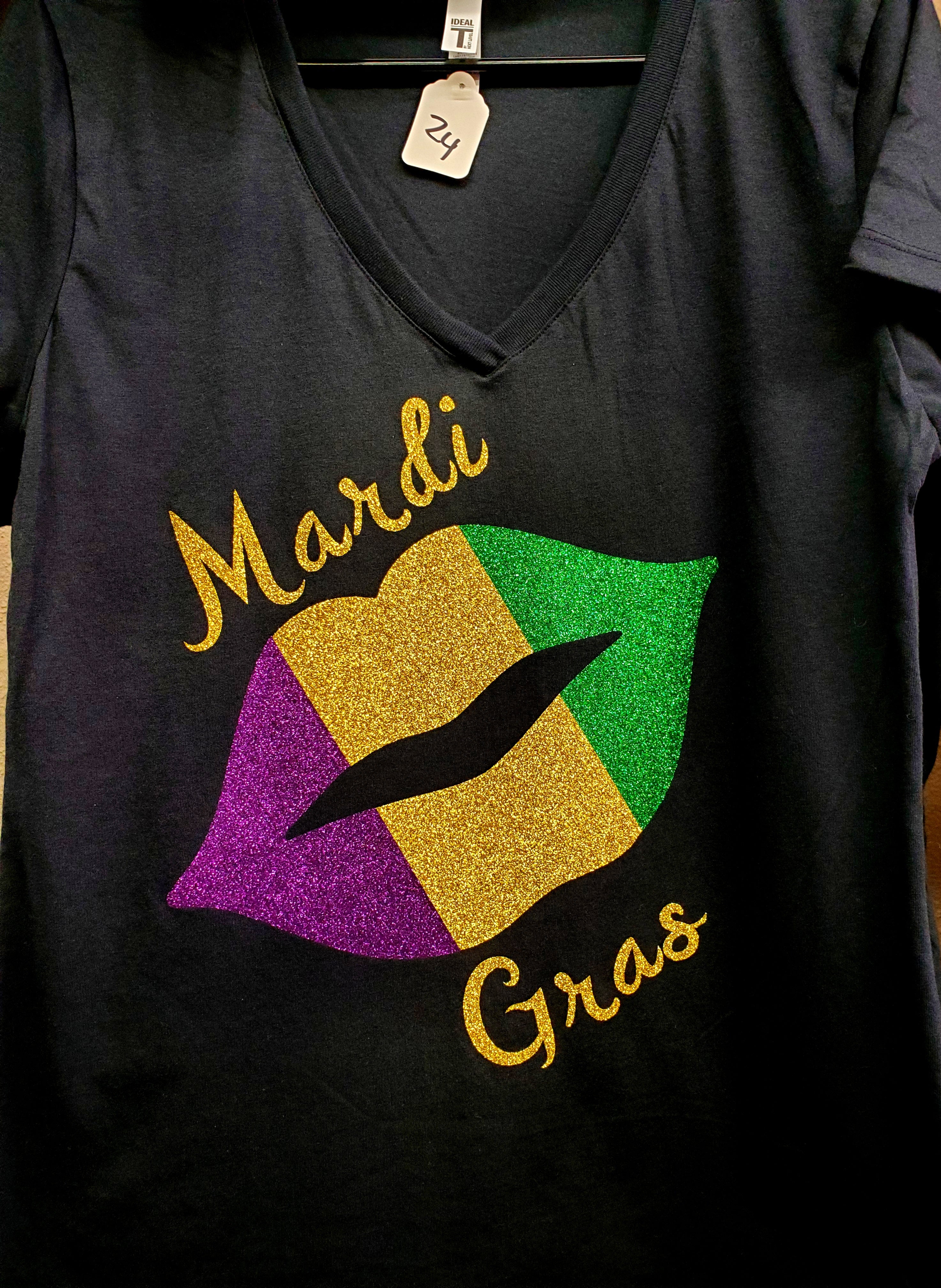 Mardi Gras lips black