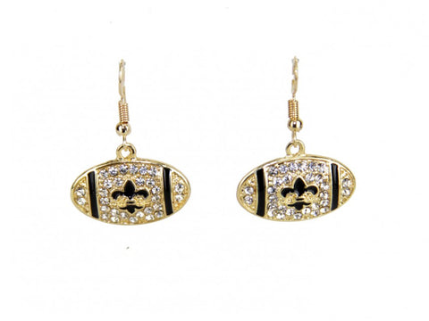*Football bling earrings