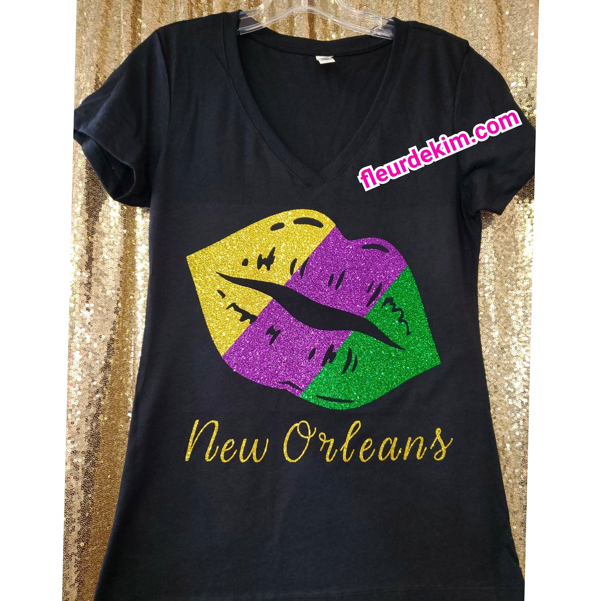 Mardi Gras lips tshirt