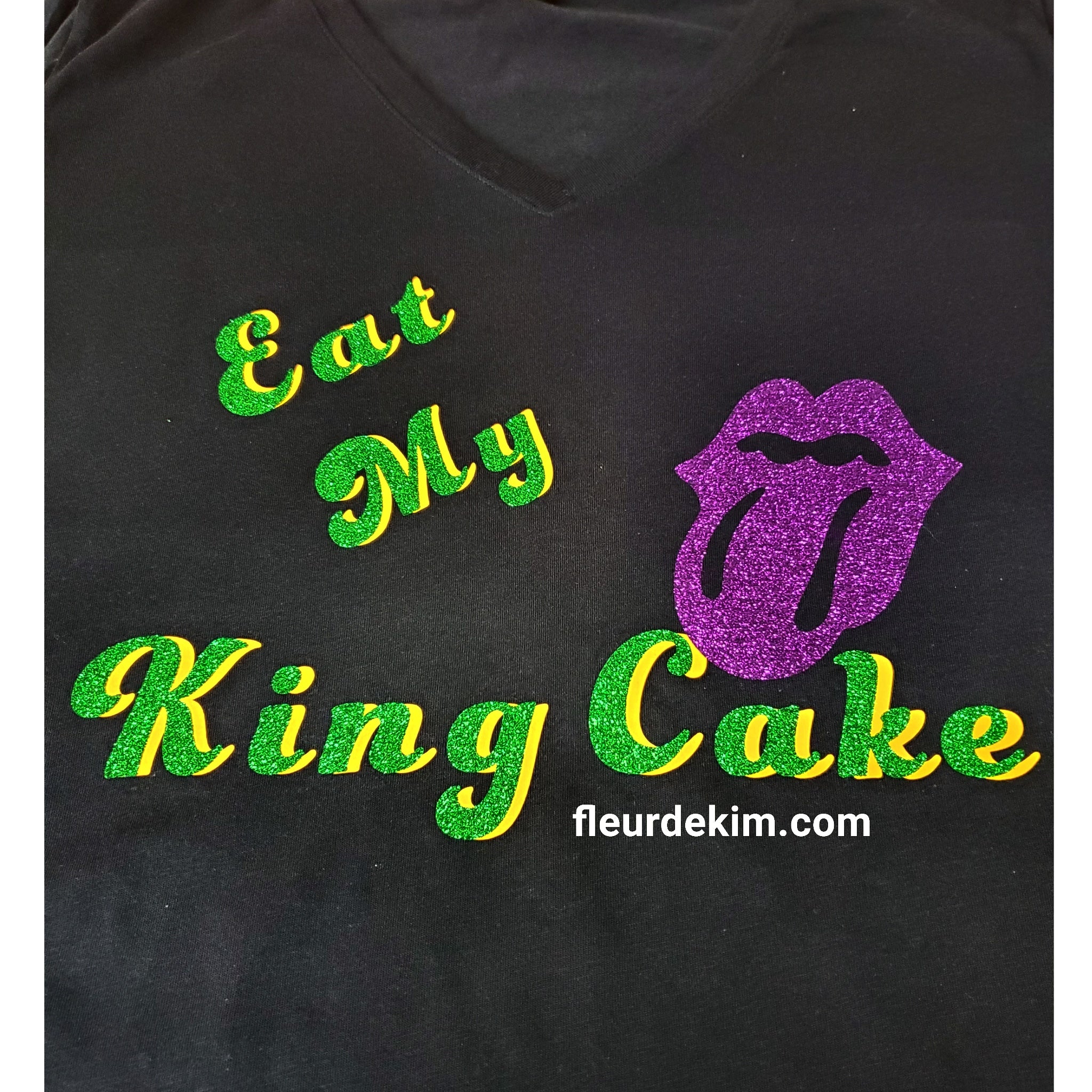 Eat my King Cake tshirt black